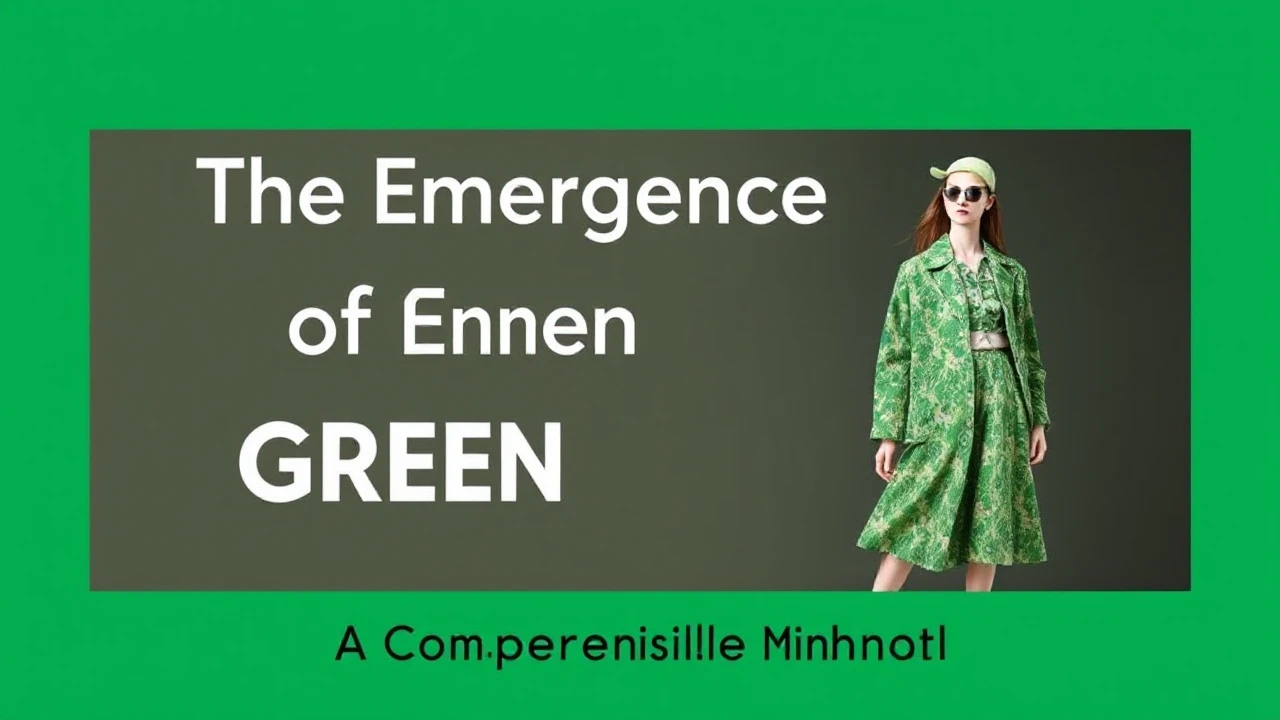 The Emergence of Green Fashion: A Comprehensive Manual