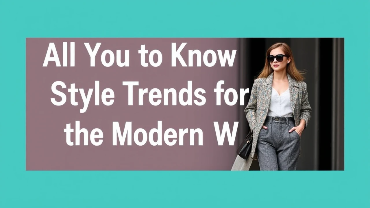 All You Need to Know to Style Trends for the Modern Woman