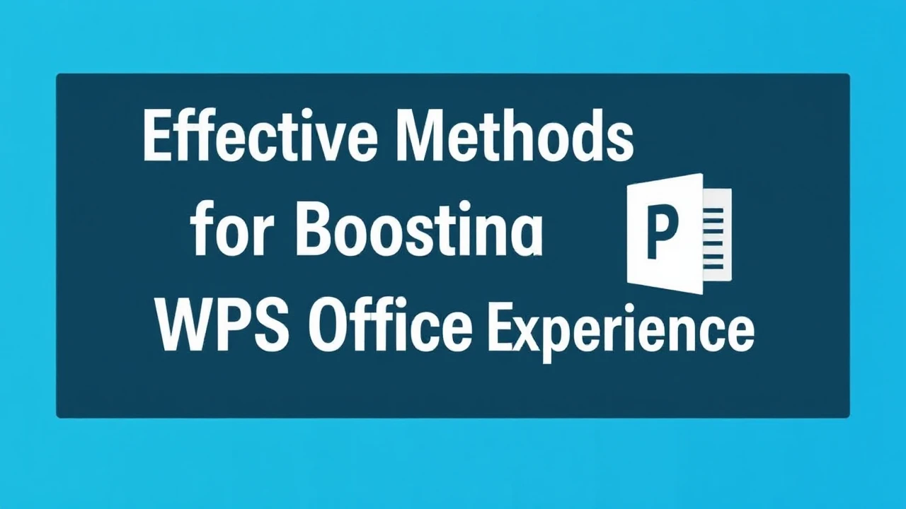 Effective Methods for Boosting Your WPS Office Experience