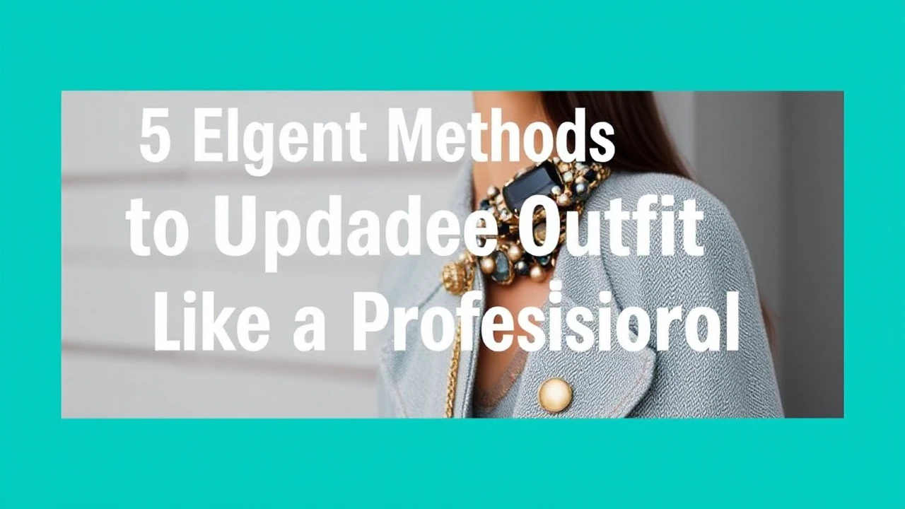 5 Elegant Methods to Upgrade Your Outfit Like a Professional