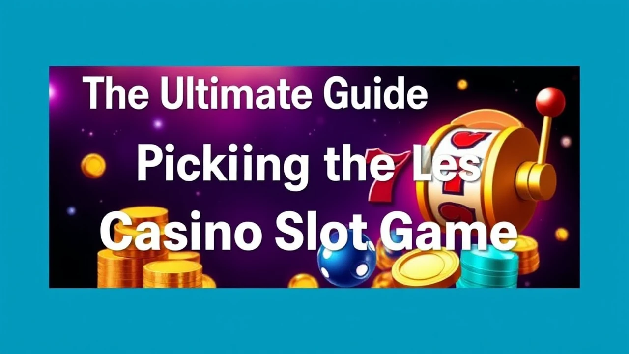 The Ultimate Guide for Picking the Best Casino Slot Game
