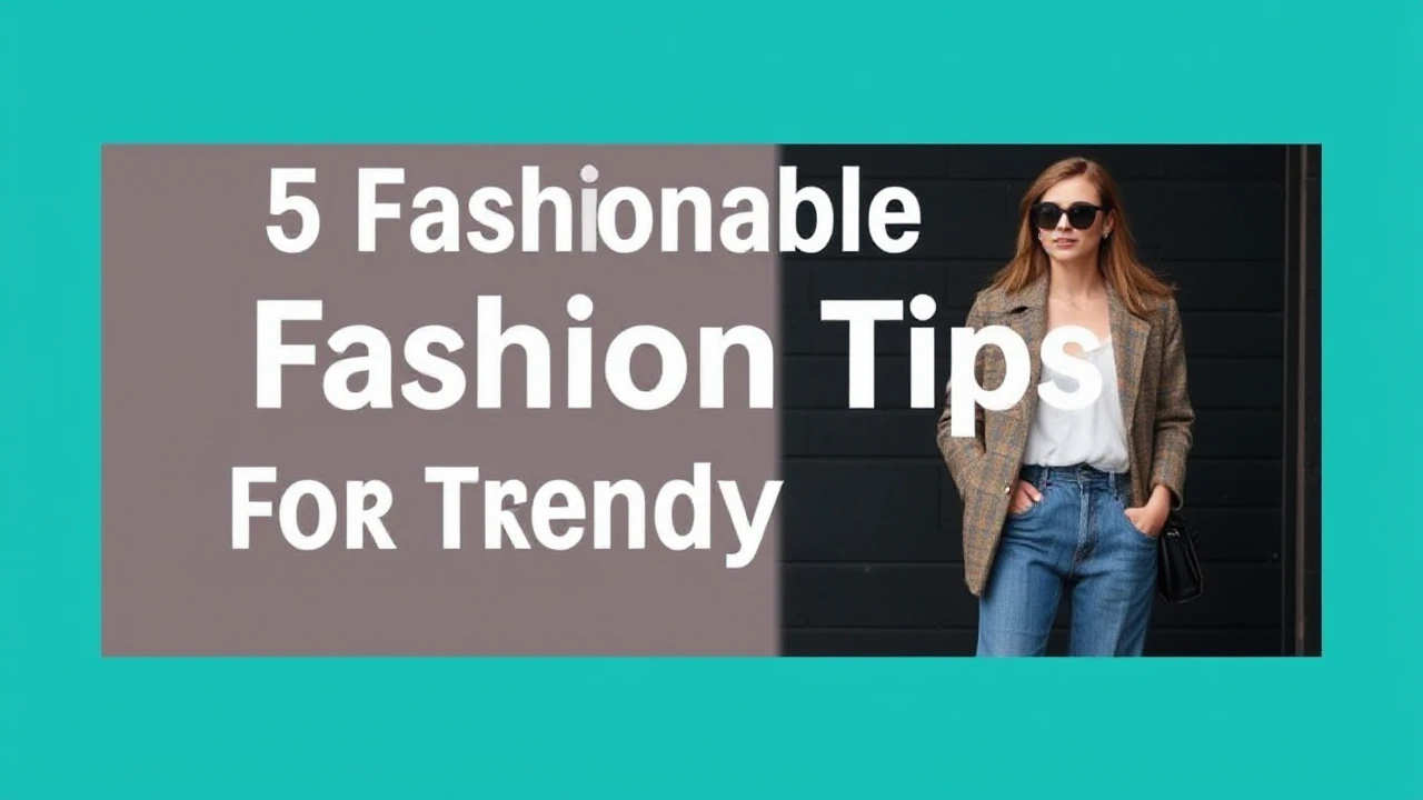5 Fashionable Fashion Tips for a Trendy Lifestyle