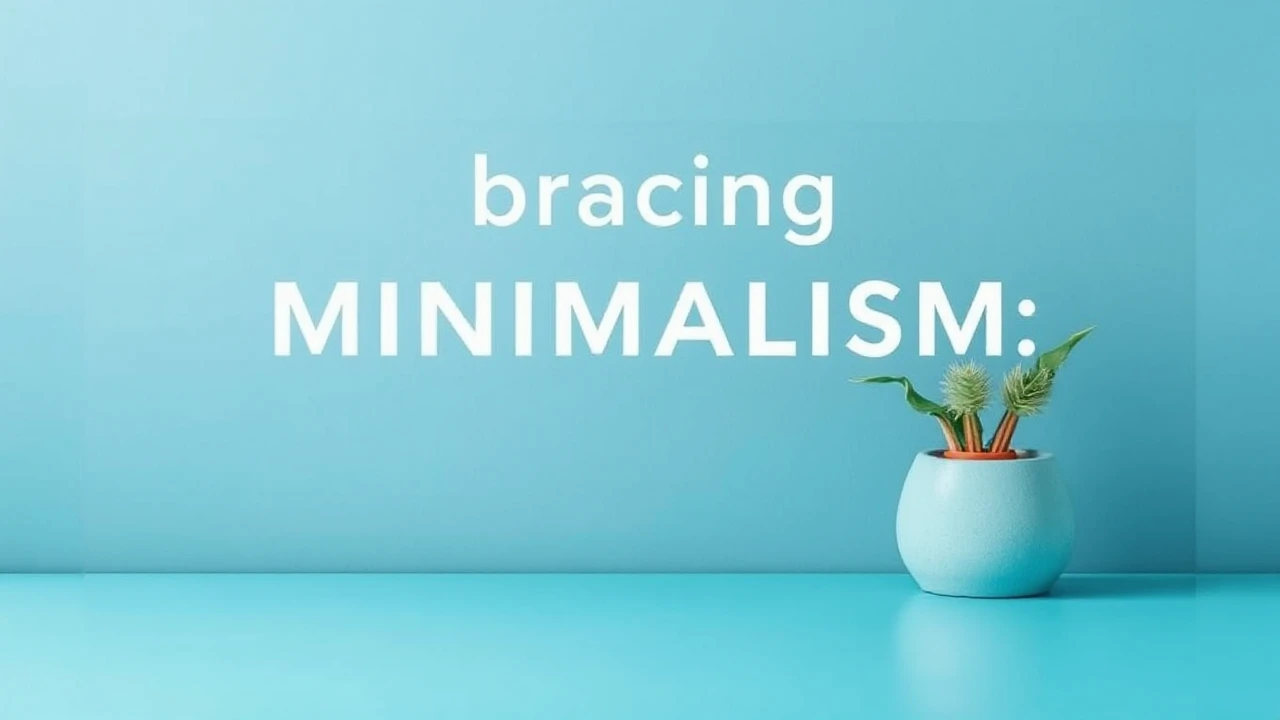 Embracing Minimalism: An Essential to Simplifying Your Lifestyle