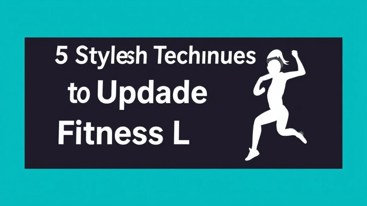 5 Stylish Techniques to Upgrade Your Fitness Lifestyle