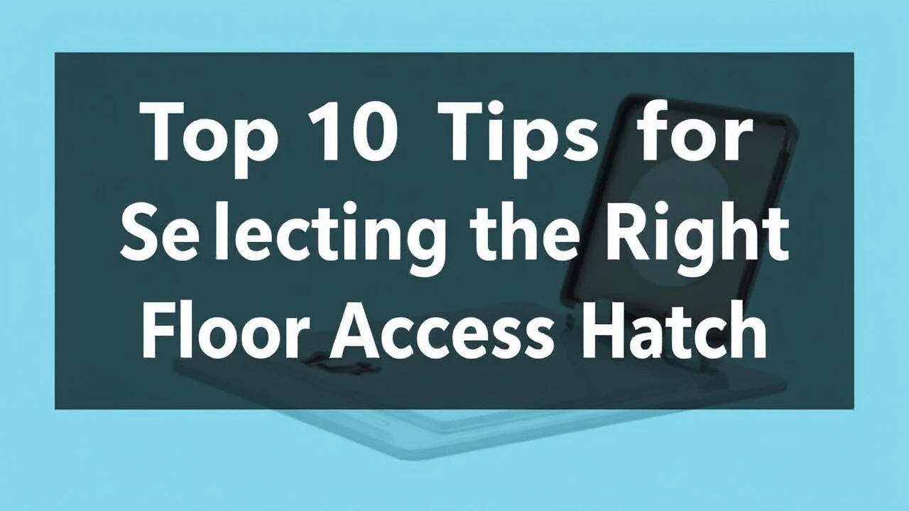 Top 10 Tips for Selecting the Right Floor Access Hatch
