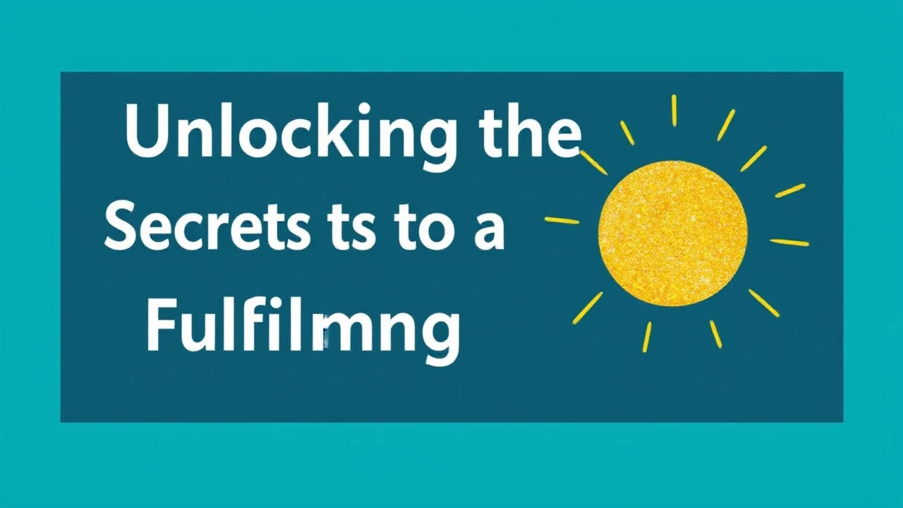 Unlocking the Secrets to a Happy and Fulfilling Lifestyle