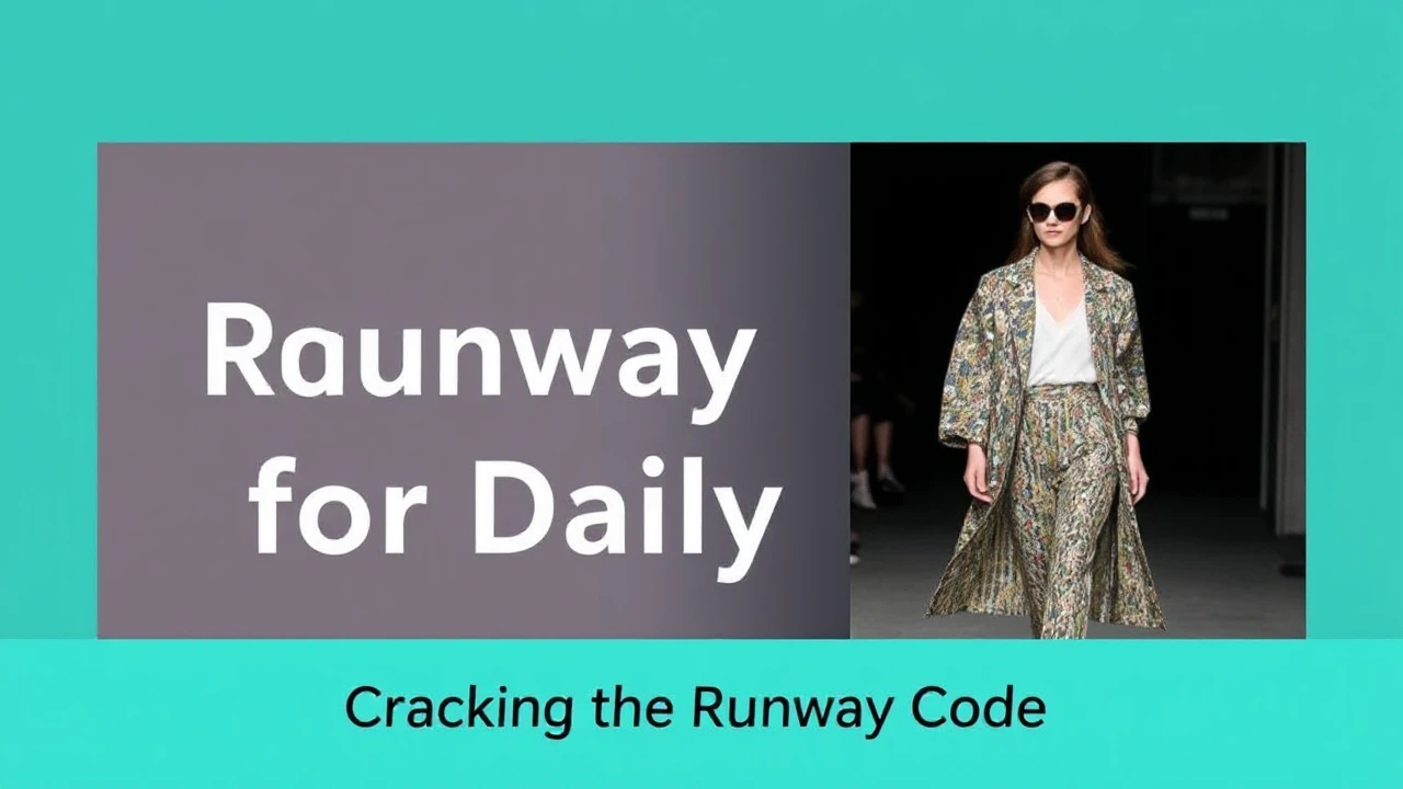 Stylishly Practical: Adapting Runway Looks for Daily Life