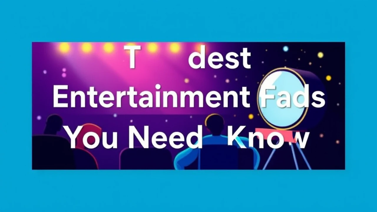 Unveiling the Trendiest Entertainment Fads You Need to Know
