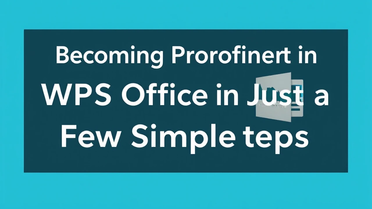Becoming Proficient in WPS Office in Just a Few Simple Steps