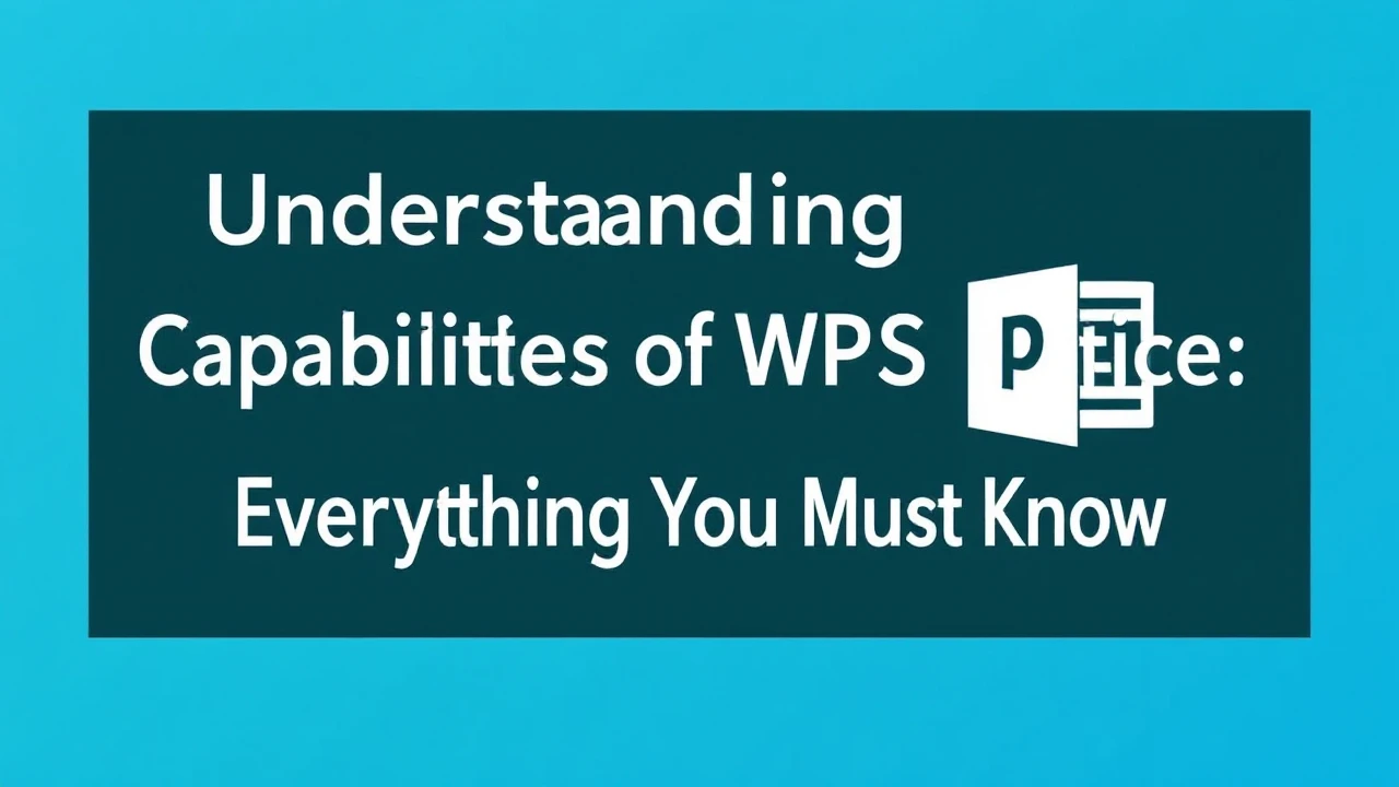 Understanding this Capabilities of WPS Office: Everything You Must Know