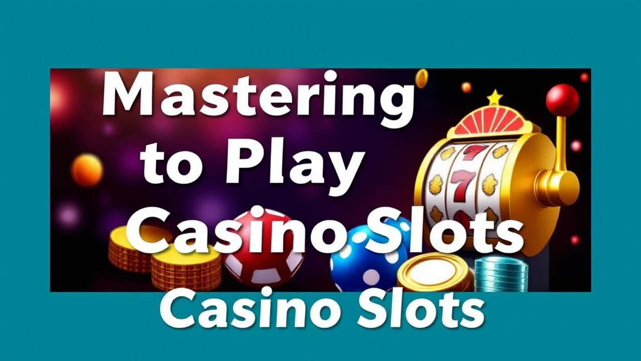 Mastering to Playing Casino Slots