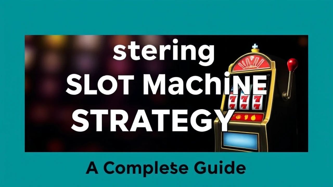 Mastering Slot Machine Strategy: A Complete Guide