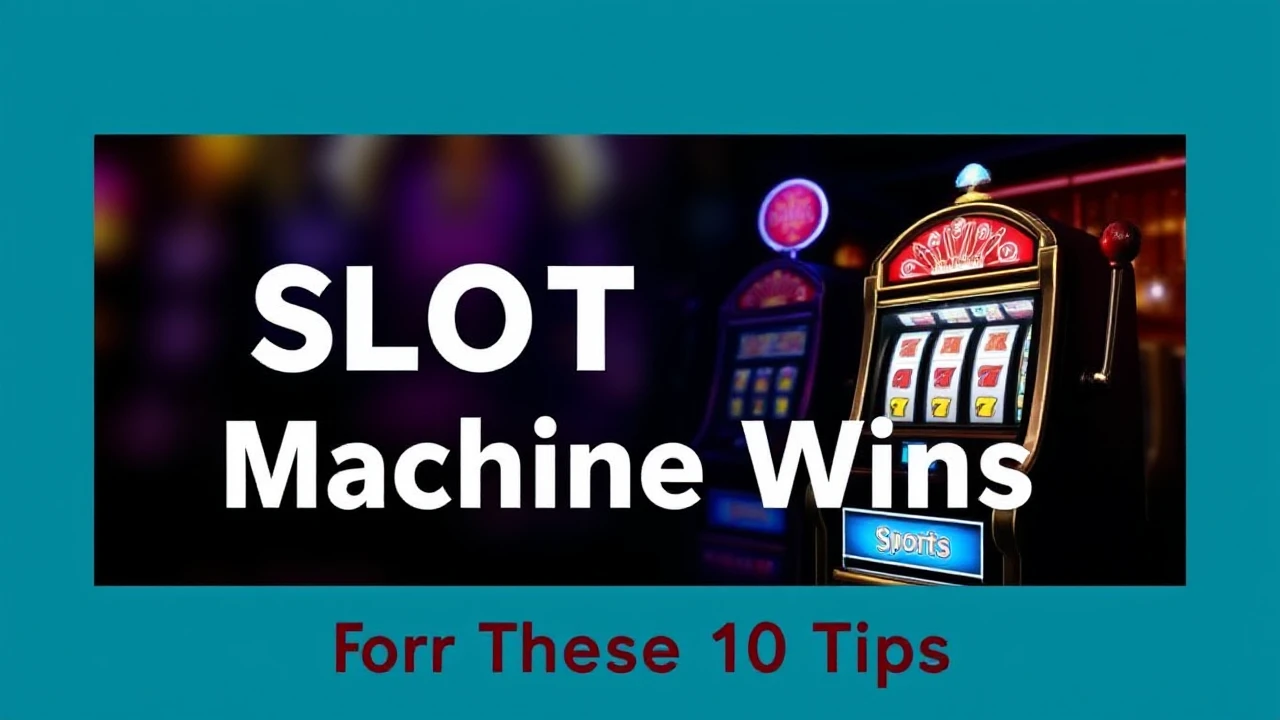 Enhance Your Slot Machine Wins with These 10 Tips