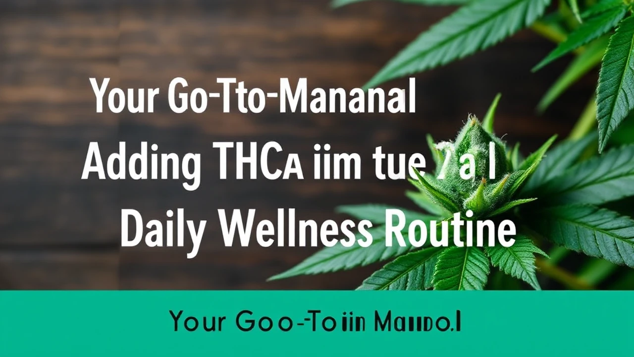 Your Go-To Manual on Adding THCA into Your Daily Wellness Routine