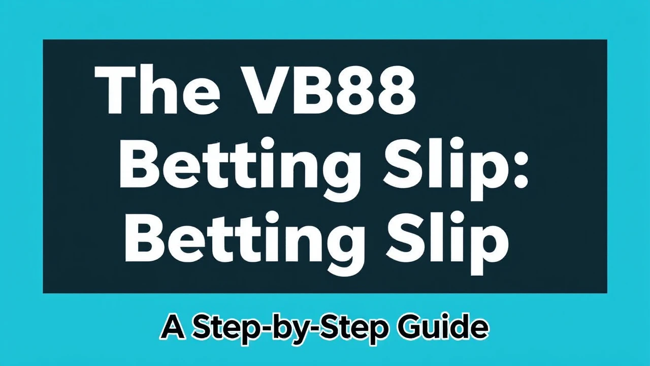 The VB88 Betting Slip: A Step-by-Step Guide