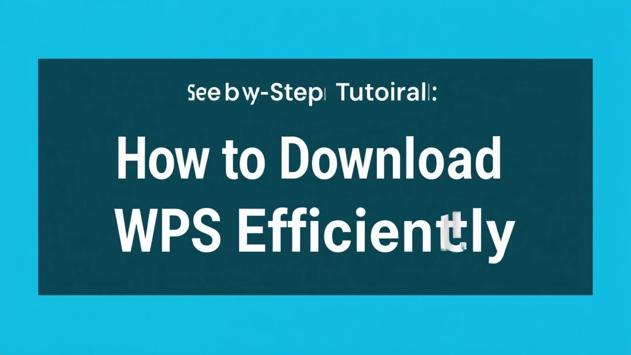 Step-by-Step Tutorial: How to Download WPS Efficiently