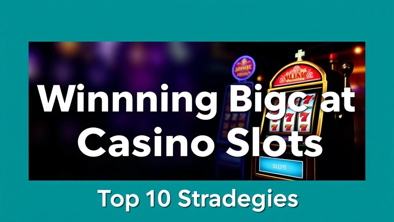 Mastering the Art of Winning Big at Casino Slots: Top 10 Strategies