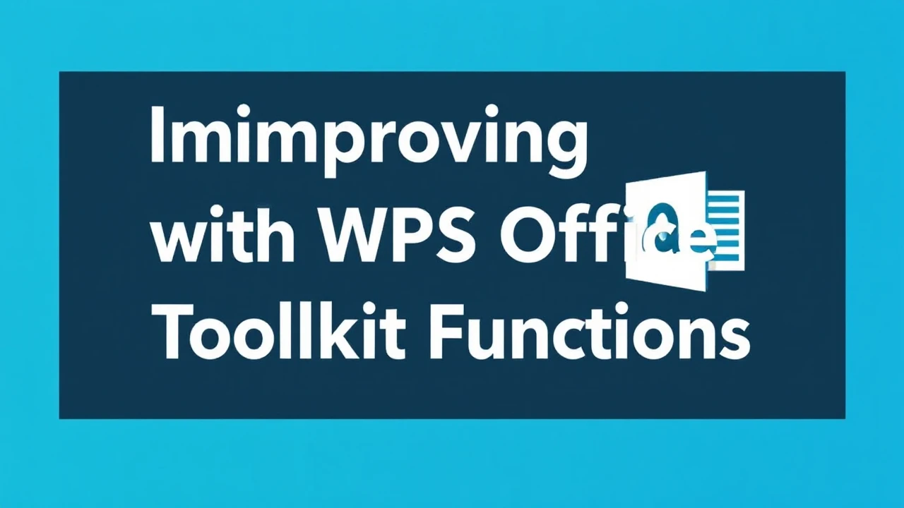 Improving Effectiveness with WPS Office Toolkit Functions