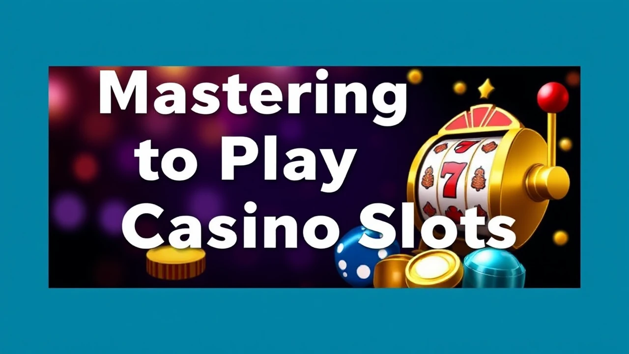 Mastering to Playing Casino Slots