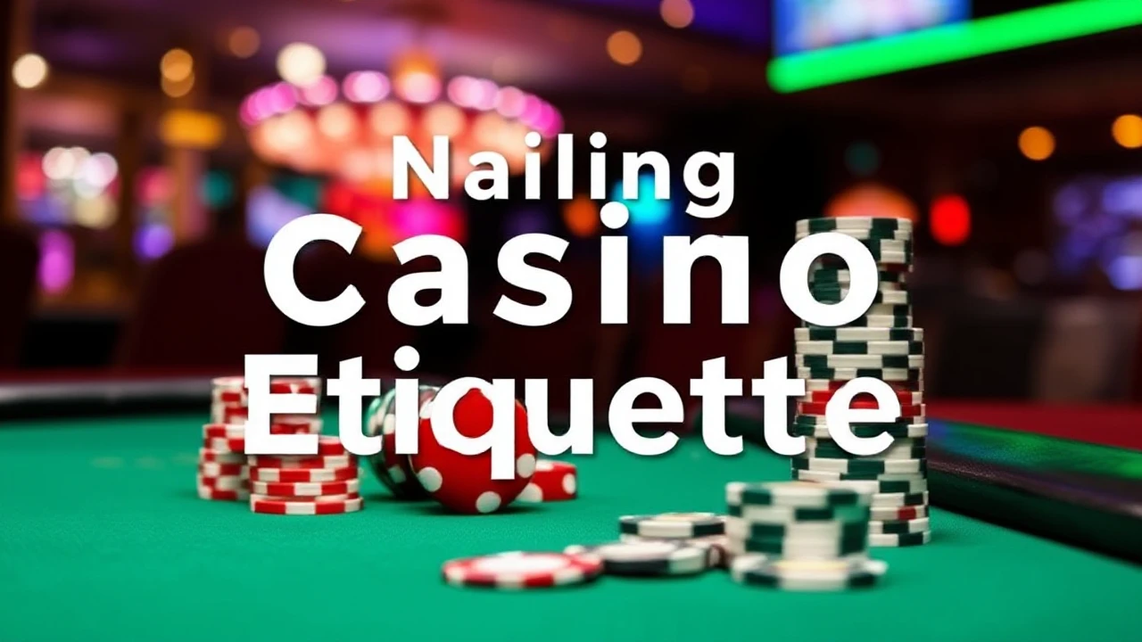 Nailing Casino Etiquette: Essential Dos and Don'ts for Players