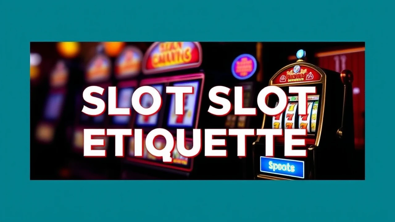 Understanding the Art of Slot Machine Etiquette
