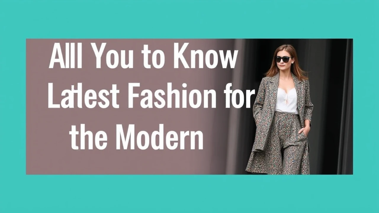 All You Need to Know to Latest Fashion for the Modern Woman