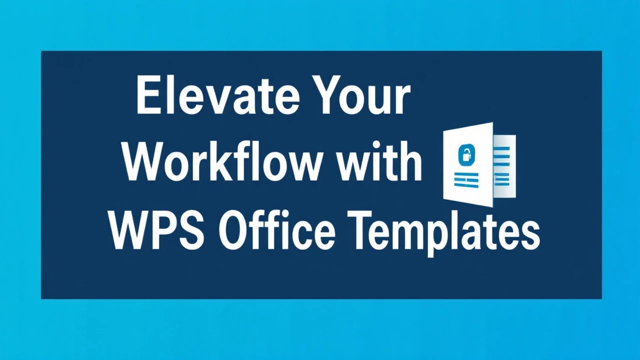 Elevate Your Workflow with WPS Office Templates