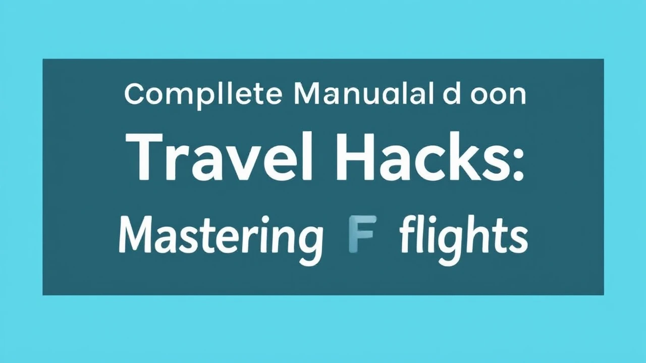 Complete Manual on Travel Hacks: Mastering Cheap Flights
