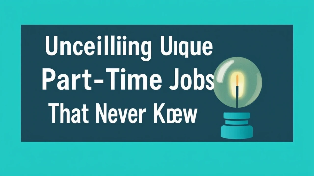 Unveiling Unique Part-Time Jobs That Never Knew Existed