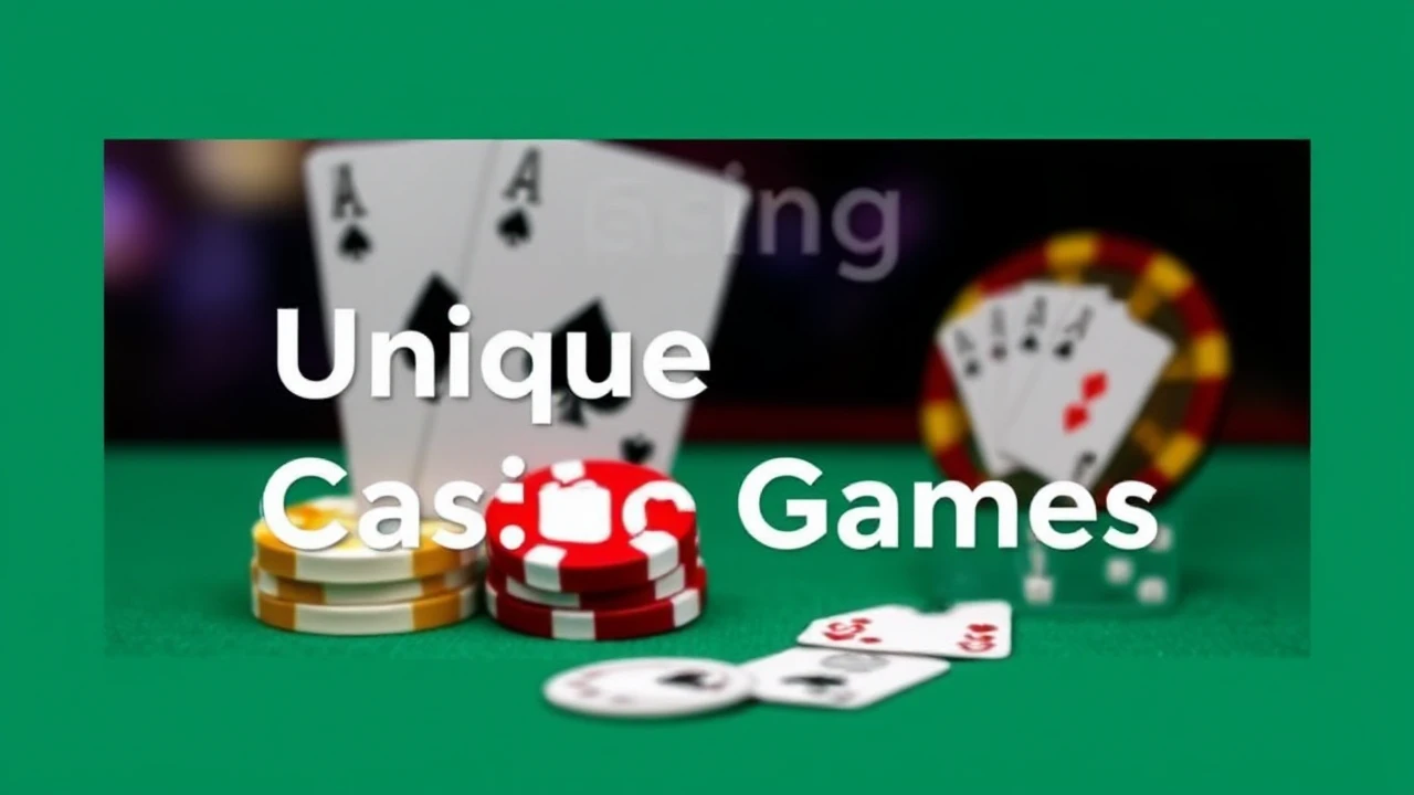 Exploring Unique Casino Games: 10 Unconventional Options to Consider
