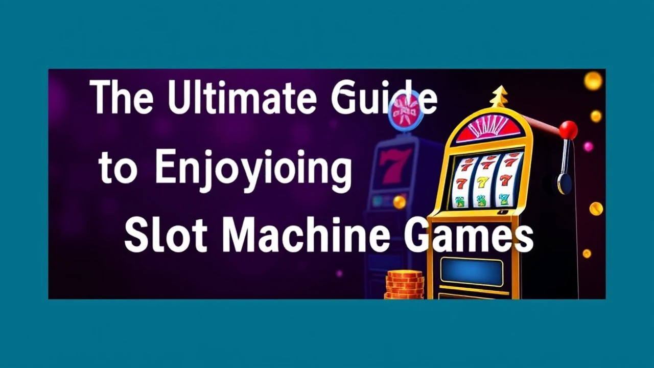 The Ultimate Guide to Enjoying Slot Machine Games