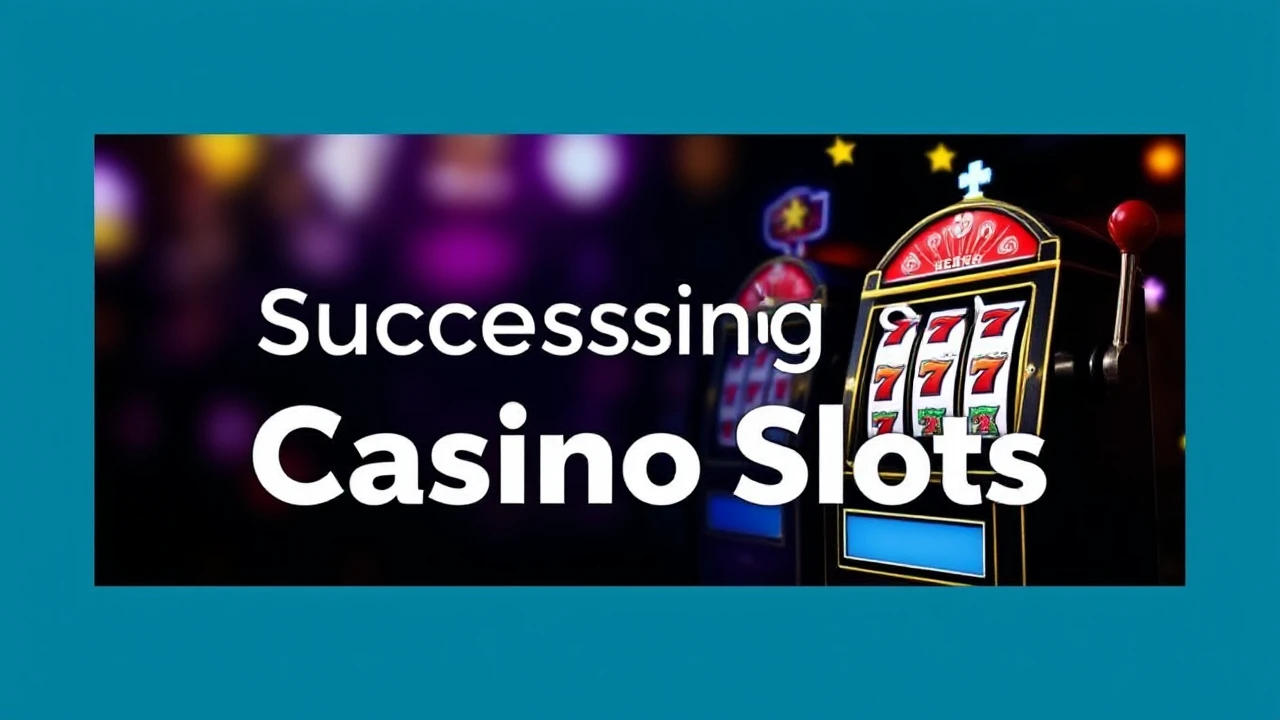 Your Complete Starter Handbook to Succeeding at Casino Slots