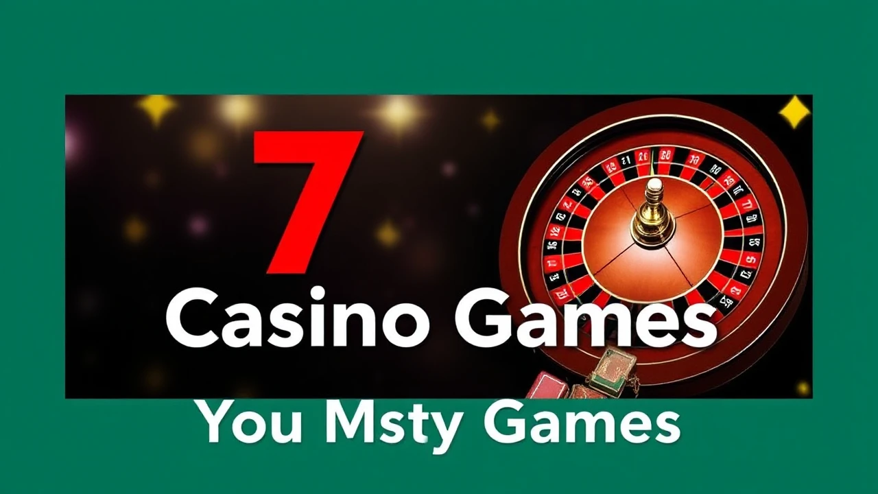 Explore These 7 Casino Games You Must Try Right Now