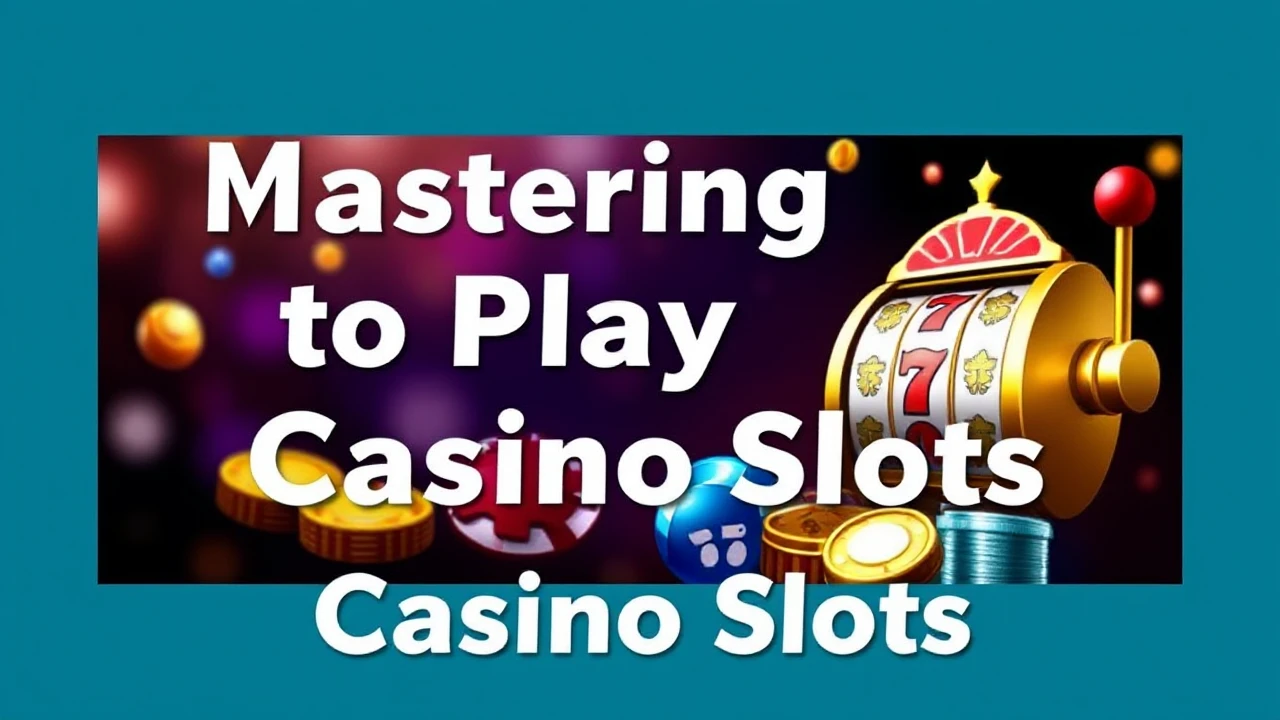 Mastering to Playing Casino Slots
