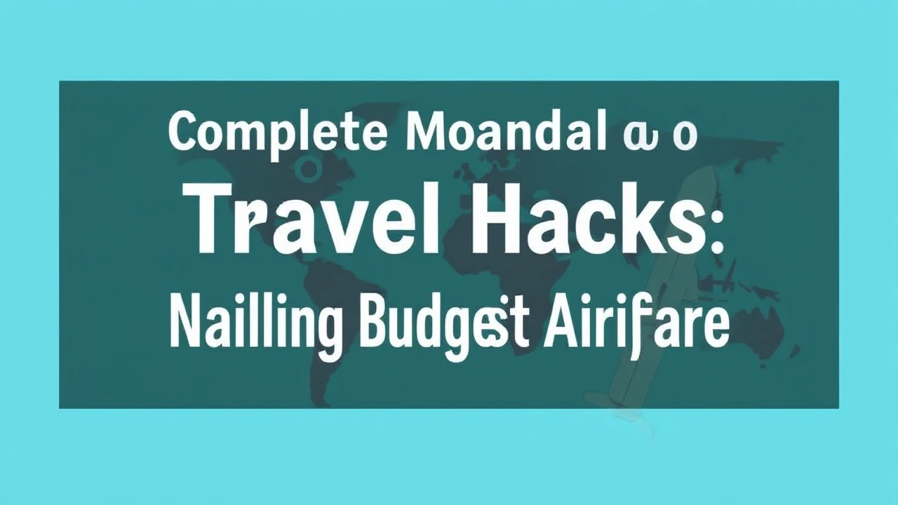 Complete Manual on Travel Hacks: Nailing Budget Airfare