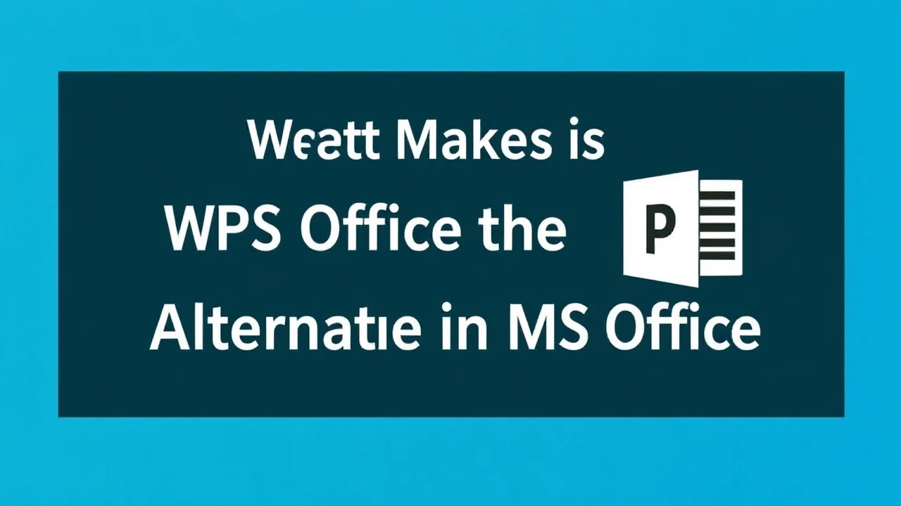 What Makes WPS Office the Ultimate Free Alternative to MS Office