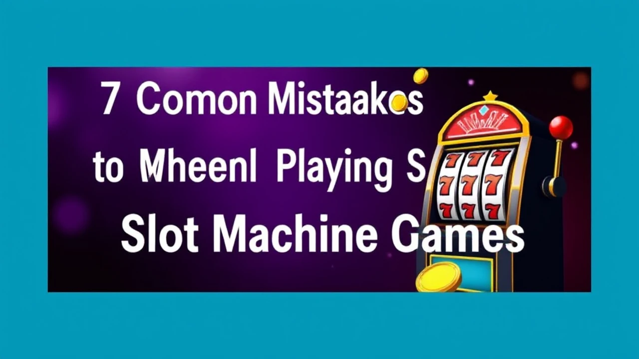 7 Common Mistakes to Sidestep When Playing Slot Machine Machine Games