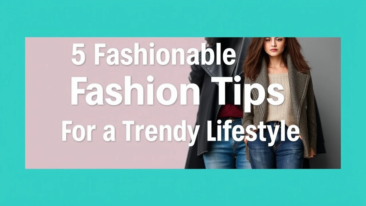 5 Fashionable Fashion Tips for a Trendy Lifestyle