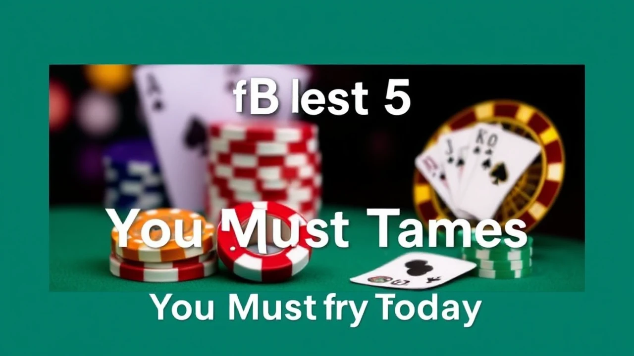 The Best 5 Casino Games You Must Try Today