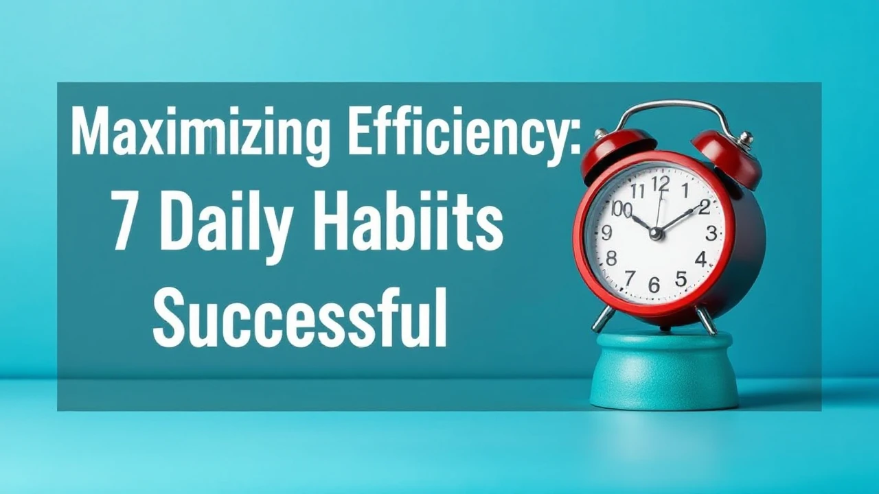 Maximizing Efficiency: 7 Daily Habits of Successful Individuals
