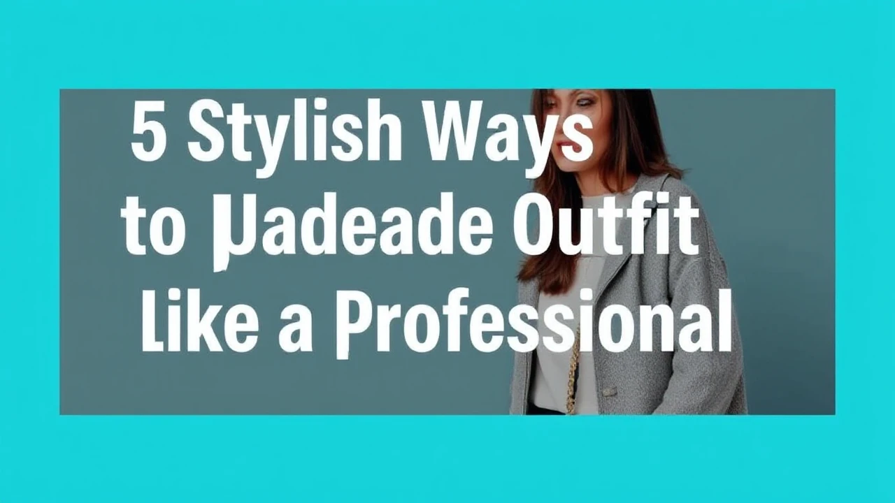 5 Stylish Ways to Upgrade Your Outfit Like a Professional