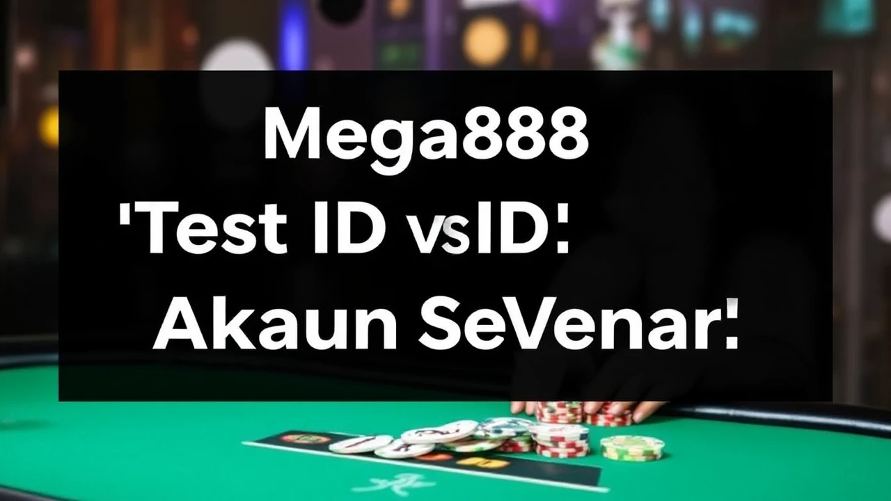 Mega888 ‘Test ID’ vs Akaun Sebenar: Apa Bezanya?