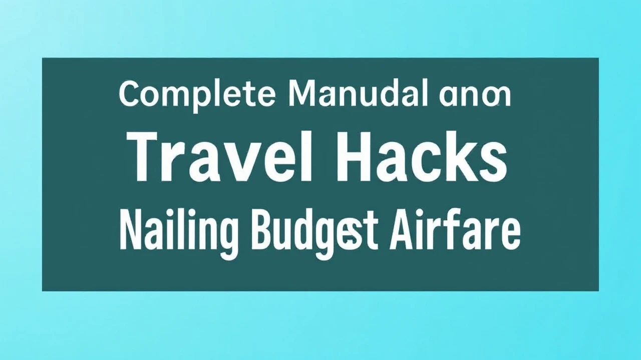 Complete Manual on Travel Hacks: Nailing Budget Airfare