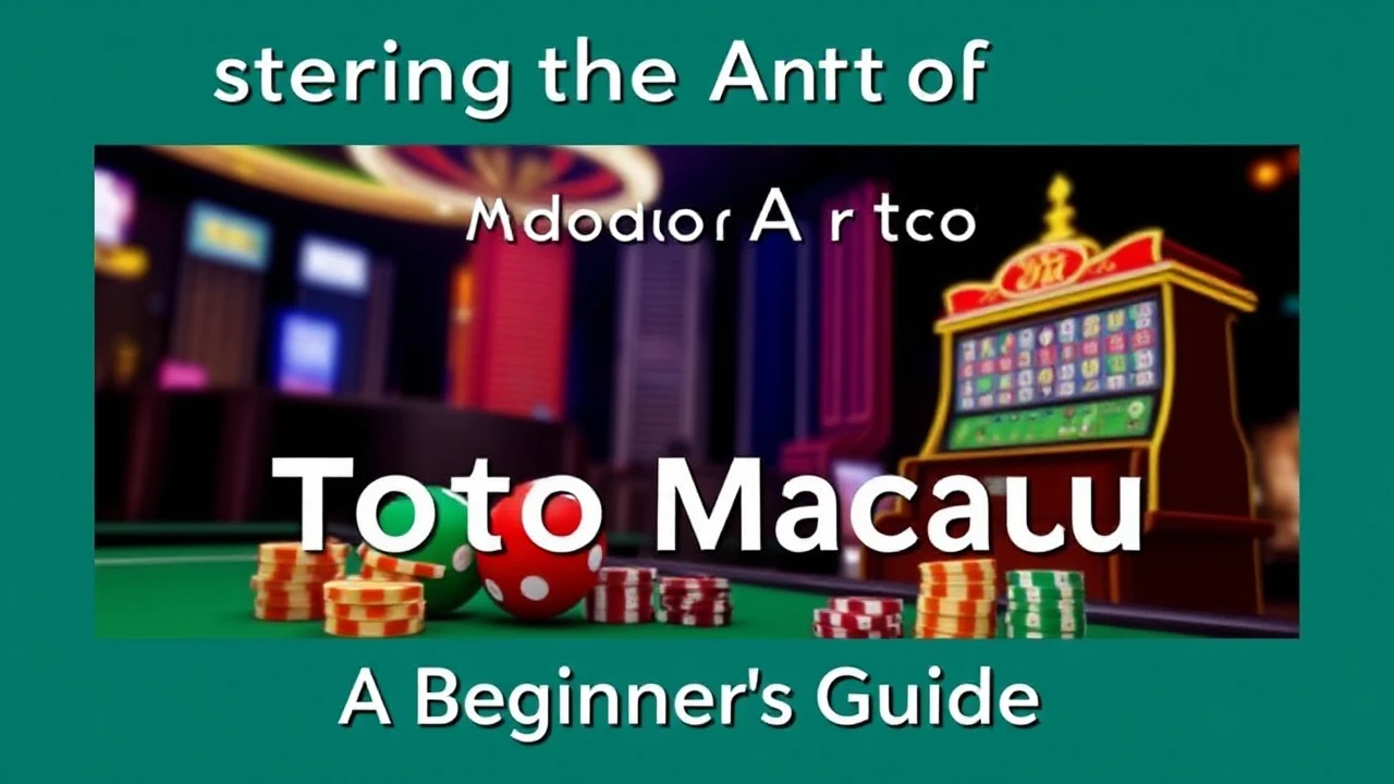 Mastering the Art of Toto Macau: A Beginner's Guide