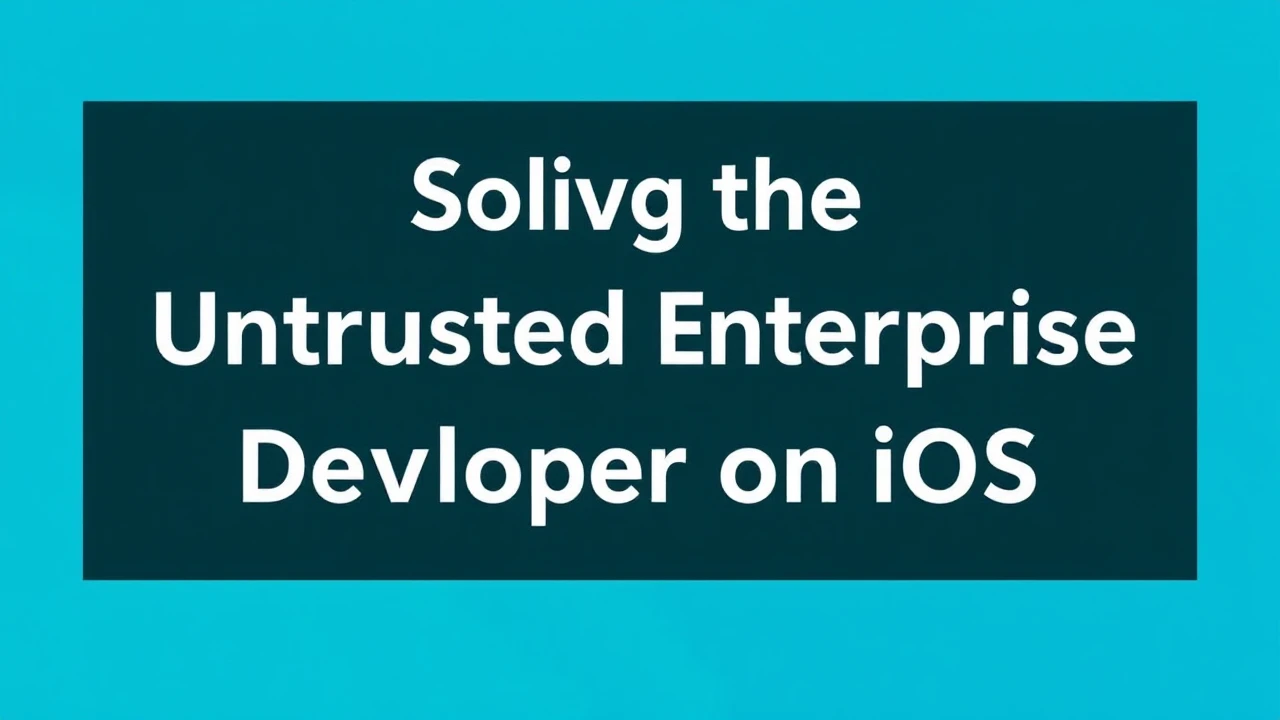 Solving the "Untrusted Enterprise Developer" Popup on iOS