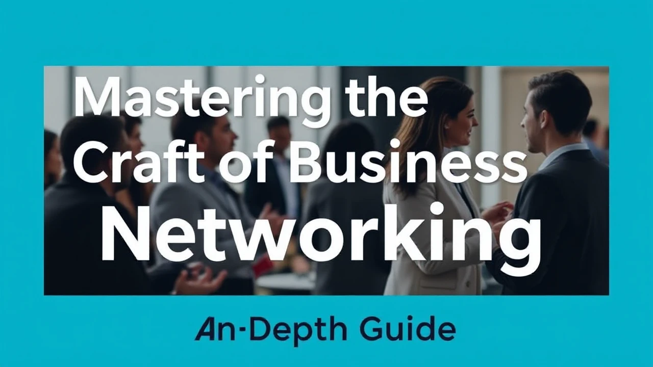 Mastering the Craft of Business Networking: An In-Depth Guide