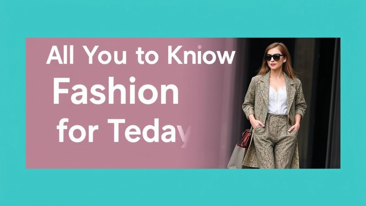 All You Need to Know to Fashion Trends for Today's Woman