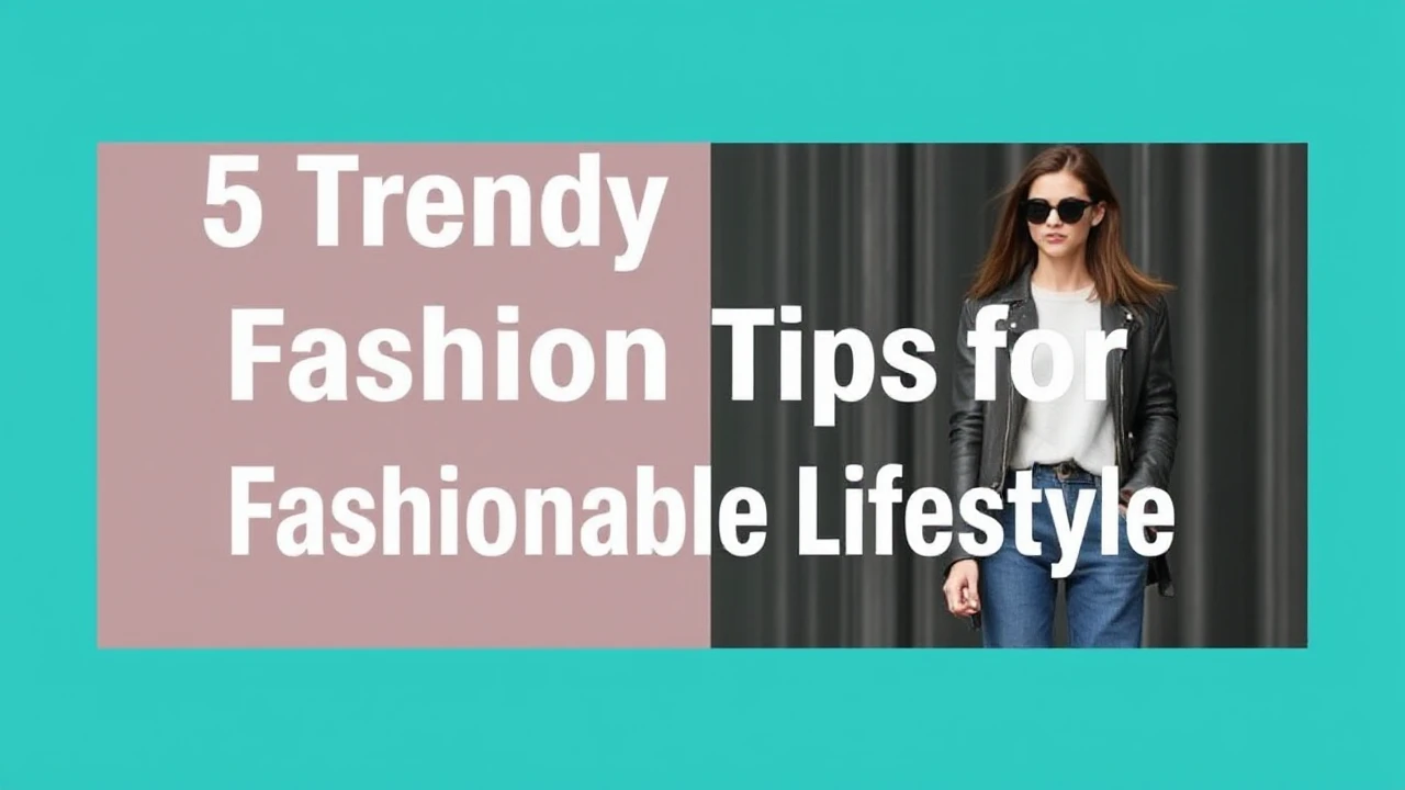 5 Trendy Fashion Tips for a Fashionable Lifestyle