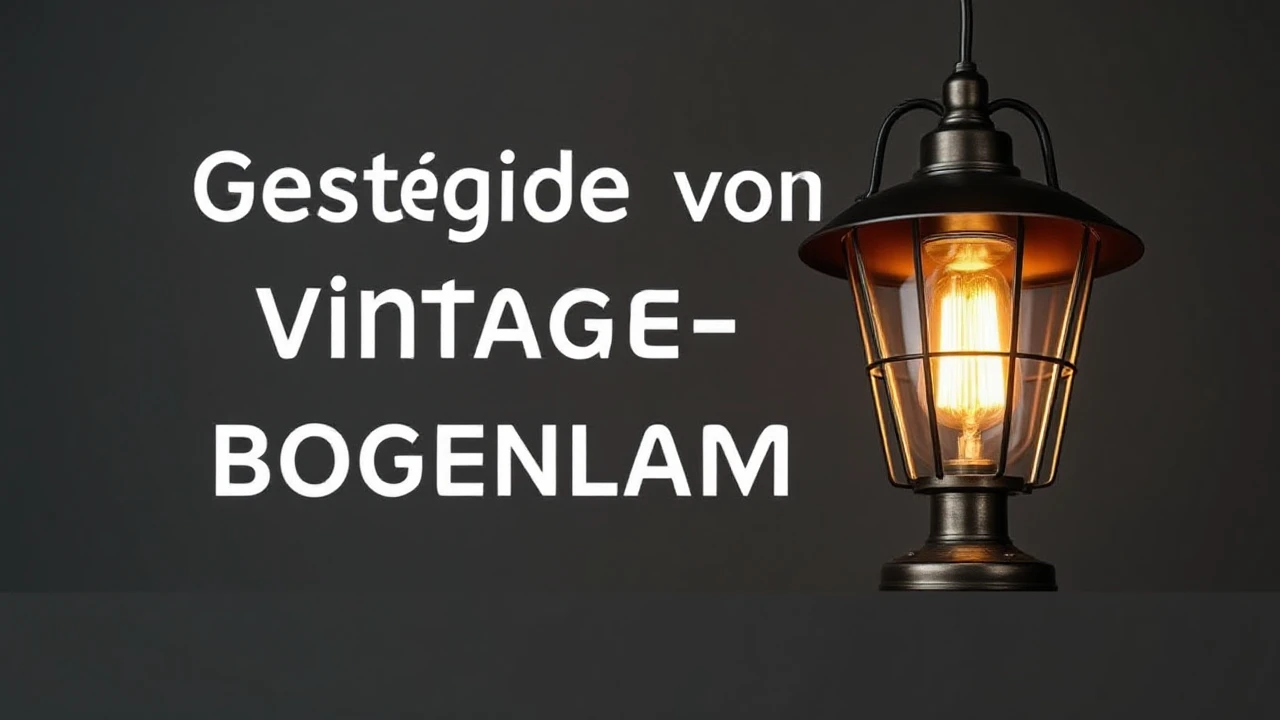 Geschichte von Vintage-Bogenlampen: Ein Überblick
