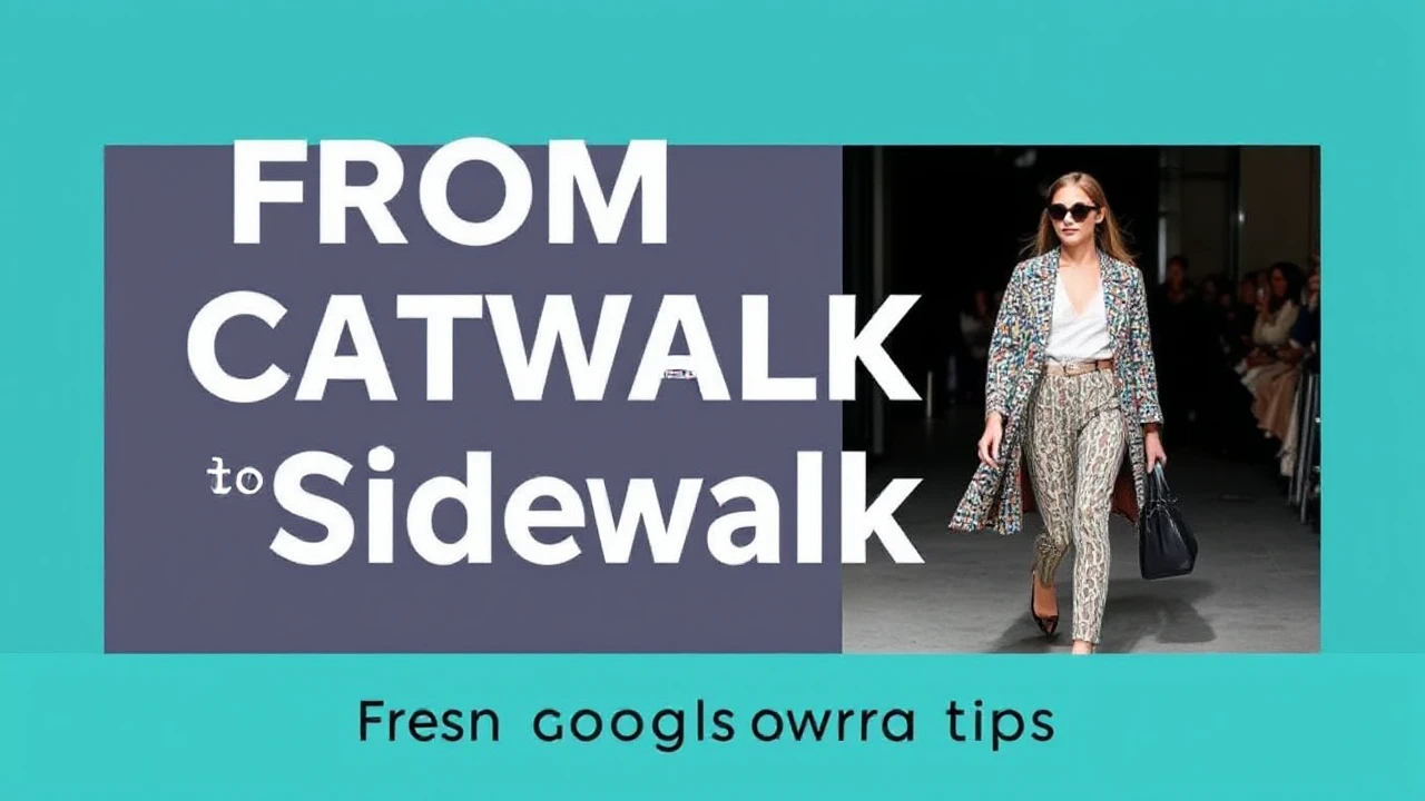 From Catwalk to Sidewalk: Fashion Forward Tips